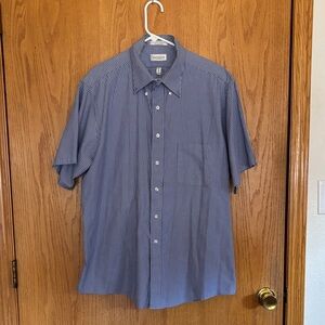 Van Heusen Men's Navy Pinstripe Button-Down Shirt